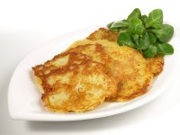 Kartoffelpuffer werden heiß gegessen